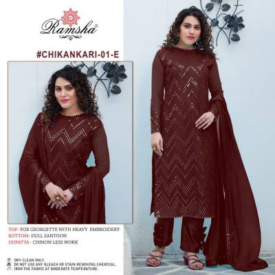 Chikankari Nx Dark By Ramsha Designer Pakistani Salwar Kameez Collection